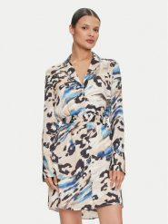 Guess Sukienka koszulowa W4YK0E WGFU2 Niebieski Regular Fit. Niebieskie sukienki damskie Guess, s, z aplikacjami, z wiskozy, bez kołnierzyka, bez ramiączek, koszulowe. Za 399.99 zł.