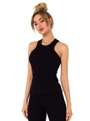 Made of emotion Top w kolorze czarnym rozmiar: M. Czarne topy damskie Made Of Emotion, m, bez wzorów, bez kołnierzyka. Za 126.45 zł.