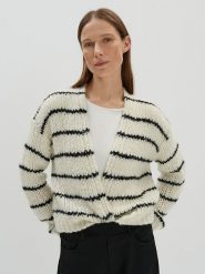 Someday Kardigan "Talvia" w kolorze beżowo-czarnym rozmiar: M. Brązowe kardigany damskie Someday, m, bez wzorów, z wełny. Za 248.58 zł.