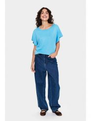 SAINT TROPEZ Sweter "Mila" w kolorze błękitnym rozmiar: XS. Niebieskie swetry klasyczne damskie Saint Tropez, xs, bez kołnierzyka. Za 82.99 zł.