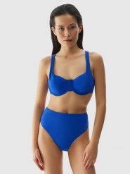 4F Góra od bikini damska - kobaltowa M. Niebieskie bikini damskie 4f, bez wzorów. W wyprzedaży za 39.99 zł.