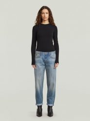 G-Star Dżinsy - Boyfriend fit - w kolorze niebieskim rozmiar: W25/L/30. Niebieskie jeansy damskie G-Star, z podwyższonym stanem. Za 192.40 zł.