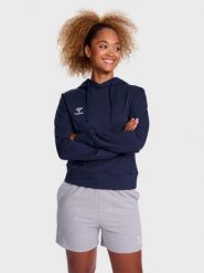 Bluza damska z kapturem Hummel Go 2.0. Niebieskie bluzy z kapturem damskie HUMMEL, xl, z bawełny. Za 233.50 zł.