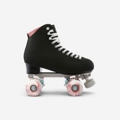 Wrotki Quad Dancing D500 czarne. Czarne szorty męskie OXELO, bez wzorów, z syntetyku, eleganckie. Za 349.99 zł.