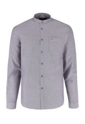 Koszula ze stójką, Slim Fit, K‑LANGE. Czerwone koszule męskie Volcano, l, bez wzorów, z bawełny, bez kołnierzyka, bez ramiączek. Za 149.99 zł.