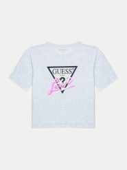 Guess T-Shirt J5GI10 K6YW4 Niebieski Regular Fit. Niebieskie koszulki dziewczęce Guess, z aplikacjami, z bawełny, bez ramiączek. Za 79.99 zł.