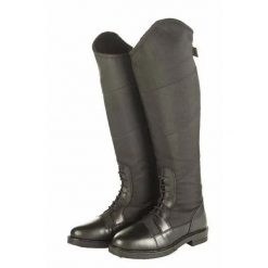Dziecięce skórzane botki zimowe HKM Stockholm. Czarne buty zimowe męskie HKM, na zimę, z materiału, bez zapięcia. Za 367.50 zł.