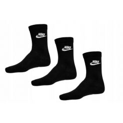 Skarpety Nike Everyday Dri-FIT Nsw 3 pary czarne. Czarne skarpetki męskie Nike, bez wzorów. Za 70.99 zł.