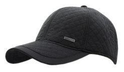 Czapka Czarna z Daszkiem, z Nausznikami, Pikowana, Jesienno-Zimowy -Pako Jeans. Czarne czapki męskie Pako Jeans, na zimę, bez wzorów, z bawełny. Za 65.00 zł.
