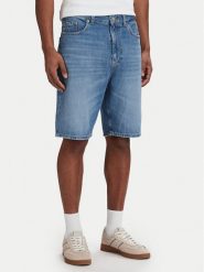 Tommy Jeans Szorty jeansowe Jaimie DM0DM22983 Niebieski Relaxed Fit. Niebieskie szorty męskie Tommy Jeans, z bawełny, bez kołnierzyka. Za 329.99 zł.