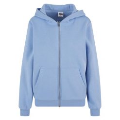 Damska bluza z kapturem zapinana na zamek Urban Classics. Niebieskie bluzy z kapturem damskie Urban Classics, z materiału. Za 237.00 zł.