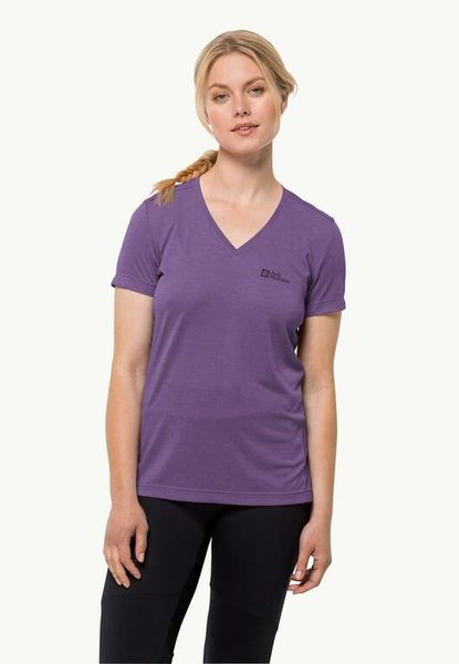 JACK WOLFSKIN Koszulka damska Crosstrail T Women ultraviolet-XS. Niebieskie t-shirty damskie Jack Wolfskin, xs, bez wzorów, z materiału, bez kołnierzyka. Za 95.45 zł.