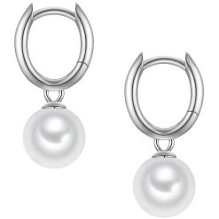 Rafaela Donata Kolczyki z Srebra Sterling w srebrze z perla muszlowa 1 ct Damski. Białe kolczyki damskie Rafaela Donata, z perłą, srebrne. Za 209.99 zł.