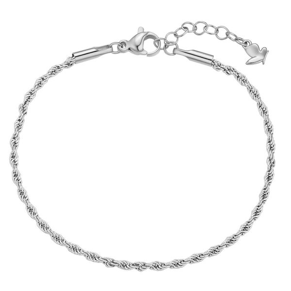 Glanzstücke München Bransoletka ze stali nierdzewnej w kolorze Srebrnym Bransoletki 1 ct Damski. Szare bransoletki damskie Glanzstücke München, srebrne. Za 139.99 zł.