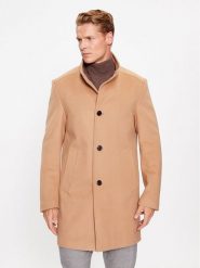 JOOP! Płaszcz wełniany 30037689 Brązowy Regular Fit. Brązowe płaszcze męskie Joop!, na zimę, m, bez wzorów, z wełny. Za 1,779.00 zł.