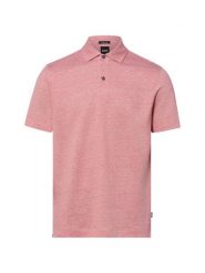 BOSS koszulka polo z dodatkiem lnu Mężczyźni len czerwony, XXL. Czerwone koszulki polo męskie Boss, na lato, m, bez wzorów, z bawełny, bez ramiączek. Za 549.95 zł.