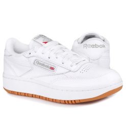 Buty damskie trampki Reebok CLUB C DOUBLE. Białe trampki i tenisówki damskie Reebok, bez wzorów. W wyprzedaży za 209.00 zł.