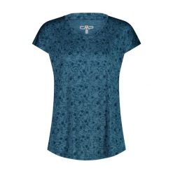 Koszulka damska turystyczna CMP 35N5496. Niebieskie bluzki damskie CMP, l, bez wzorów, sportowe, bez kołnierzyka, bez ramiączek. Za 138.05 zł.
