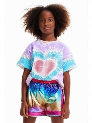 Desigual T-Shirt 23SGTK02 Kolorowy Regular Fit. Koszulki dziewczęce Desigual, bez wzorów, z bawełny, bez ramiączek. Za 159.99 zł.