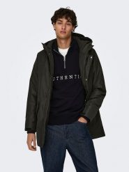 ONLY & SONS Parka w kolorze khaki rozmiar: S. Brązowe parki męskie Only & Sons, s, bez wzorów. Za 162.49 zł.
