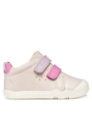 Geox Sneakersy B Steppieup Girl B4663A 000CL C1698 Écru. Buty sportowe dziewczęce Geox, bez wzorów, ze skóry, bez zapięcia. Za 229.99 zł.