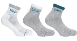 Skarpety Fitness Fila 3-pak biało‑szare 39-42. Szare skarpetki damskie 661, bez wzorów, z bawełny. Za 122.99 zł.