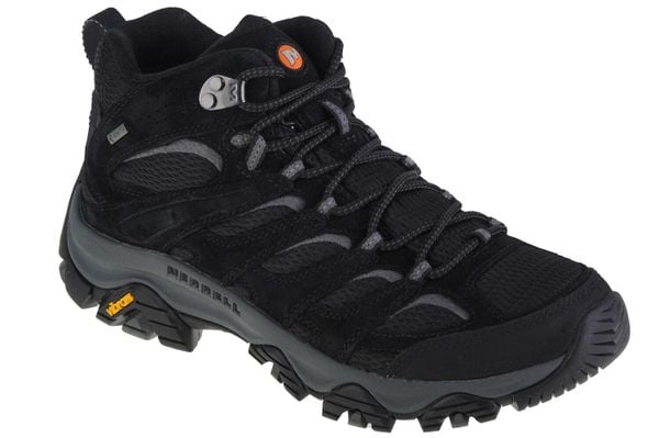 Buty trekkingowe męskie Merrell Moab 3 Mid Gtx Gore-tex. Czarne buty trekkingowe męskie MERRELL, z gore-texu, za kostkę, bez zapięcia, outdoorowe, gore-tex. Za 697.00 zł.