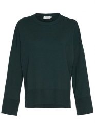 MOSS COPENHAGEN Sweter w kolorze ciemnozielonym rozmiar: XS/S. Zielone swetry klasyczne damskie MOSS COPENHAGEN, s, z wiskozy, bez kołnierzyka. Za 70.57 zł.