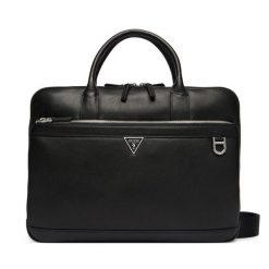 Torba na laptopa Guess. Czarne torby na laptopa damskie Guess, z aplikacjami. Za 849.99 zł.