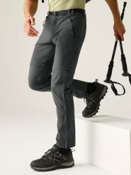 Regatta Spodnie trekkingowe Zipp-Off "Xert Stretch" w kolorze antracytowym rozmiar: 54. Czarne spodnie sportowe męskie Regatta, z materiału. Za 185.32 zł.