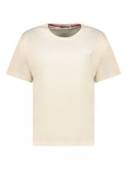 Geographical Norway Koszulka w kolorze beżowym rozmiar: XL. Brązowe bluzki damskie Geographical Norway, xl, bez wzorów, z bawełny, bez kołnierzyka, bez ramiączek. Za 65.85 zł.