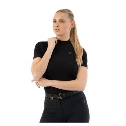 Damska koszulka do jazdy konnej ANKY ATC261205. Czarne bluzki damskie ANKY, bez wzorów, sportowe, bez kołnierzyka, bez ramiączek. Za 283.50 zł.