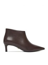 Gino Rossi Botki EO-SASHA-121973 Brązowy. Brązowe botki damskie Gino Rossi, ze skóry, bez obcasa, na szpilce, bez zapięcia. Za 339.99 zł.