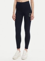 Tommy Hilfiger Legginsy UW0UW05893 Granatowy Slim Fit. Niebieskie legginsy sportowe damskie Tommy Hilfiger, xs, bez wzorów, z bawełny. Za 129.99 zł.