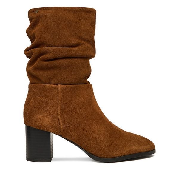 Botki Beverly Hills Polo Club. Brązowe botki damskie Beverly Hills Polo Club, bez obcasa, na słupku, bez zapięcia. Za 329.99 zł.