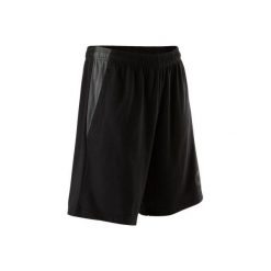 Spodenki Gym & Pilates Decadio 500 męskie. Czarne szorty męskie Adidas, z bawełny, bez kołnierzyka. W wyprzedaży za 74.99 zł.