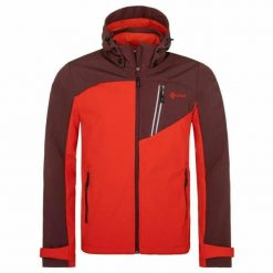 Męska kurtka softshell Kilpi RAVIO-M. Brązowe kurtki męskie Kilpi, na jesień, m, bez wzorów, z materiału, z kapturem. Za 218.00 zł.