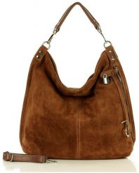 Torebka damska brąz MARCO MAZZINI s92cc. Brązowe shopper bag damskie z aplikacjami, z jeansu, na ramię, duże, zdobione, bez dodatków. Za 379.05 zł.