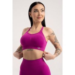 Stanik fitness cardio damski Gym Glamour push up 2.0. Czerwone biustonosze sportowe damskie GYM GLAMOUR, bez wzorów. Za 169.99 zł.