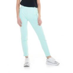 Damskie joggery ze ściągaczem Basic. Niebieskie spodnie dresowe damskie LEONE 1947 APPAREL, l, bez wzorów, z tkaniny. W wyprzedaży za 139.75 zł.
