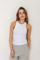 TOP GWEN ECRU S - Flawless. Białe topy damskie Flawless, s, bez wzorów, z bawełny, bez kołnierzyka. Za 169.00 zł.