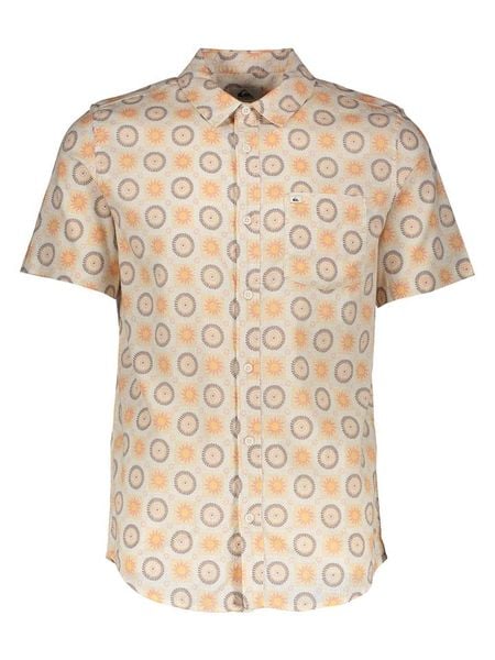 Quiksilver Koszula "Mandala" - Regular fit - w kolorze beżowym rozmiar: S. Brązowe koszule męskie Quiksilver, s, bez wzorów, bez kołnierzyka, bez ramiączek. Za 175.31 zł.