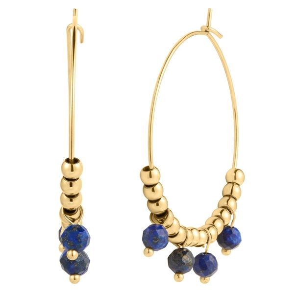 EASTSIDE Kolczyki Stal nierdzewna Żółte złoto Kolczyki koła 1 ct Damski. Żółte kolczyki damskie Eastside, z lazurytem, pozłacane. Za 169.99 zł.