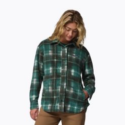 Koszula damska Columbia Benton Springs. Zielone koszule damskie Columbia, bez wzorów, sportowe, bez kołnierzyka, bez ramiączek. Za 199.99 zł.