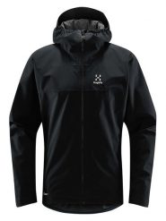 Haglöfs Kurtka funkcyjna "Korp Proof" w kolorze czarnym rozmiar: L. Czarne kurtki outdoor męskie Haglöfs, l, bez wzorów, z materiału, bez kaptura. Za 434.85 zł.