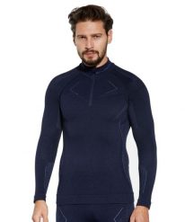 Bluza męska z krótkim ekspresem wełniana Brubeck EXTREME MERINO. Czarne bluzy z kapturem męskie Brubeck, na zimę, m, z materiału. Za 405.89 zł.