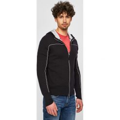 Armani Exchange - Sweter. Czarne kardigany męskie Armani Exchange, m, bez wzorów, z bawełny, bez kołnierzyka. W wyprzedaży za 379.90 zł.