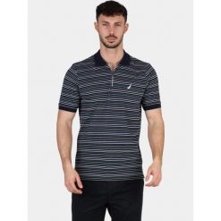 Koszulka polo męska Nautica Umberto Slim Fit. Niebieskie koszulki polo męskie Nautica, l, bez wzorów, bez ramiączek. Za 429.00 zł.
