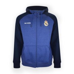 Granatowa bluza z kapturem Real Madryt. Białe bluzy sportowe damskie Real Madrid, bez wzorów, bez ramiączek, z kapturem. W wyprzedaży za 298.34 zł.