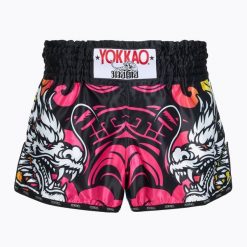 Spodenki treningowe męskie YOKKAO Dragon Muay Thai. Niebieskie szorty męskie YOKKAO, z materiału, bez kołnierzyka. Za 289.99 zł.